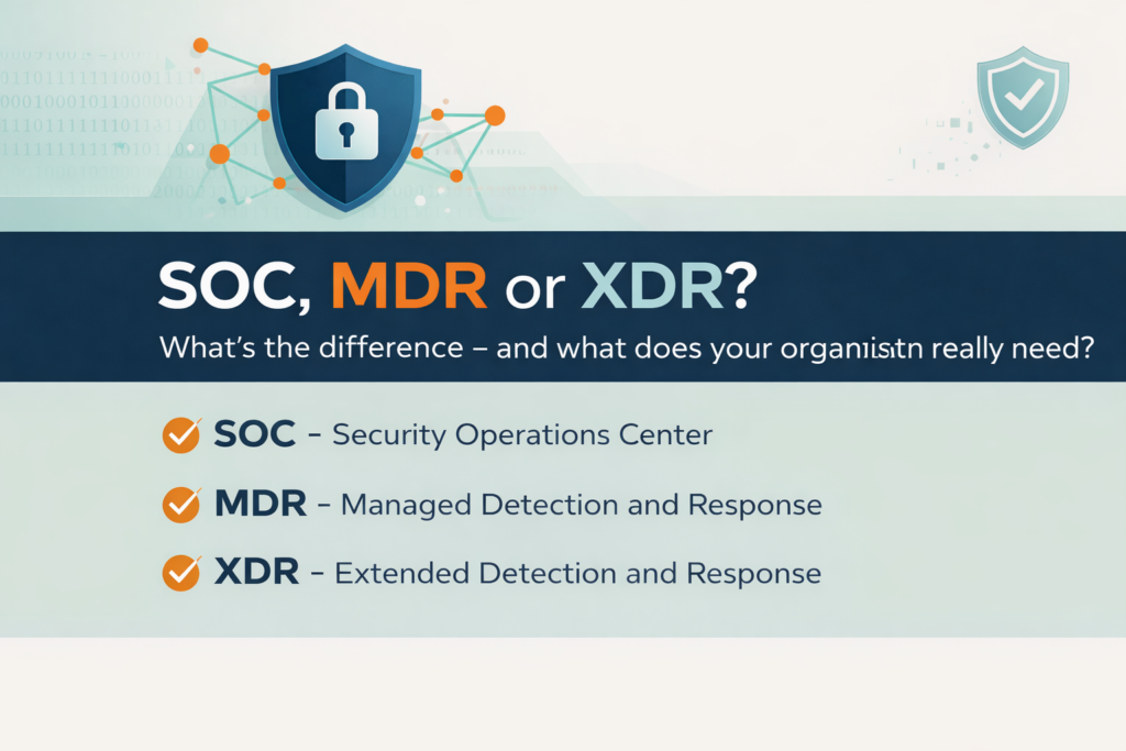 SOC MDR XDR what is what